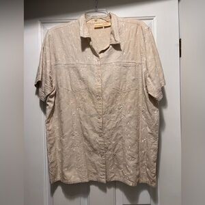 Women’s  Beige Short Sleeve Shirt